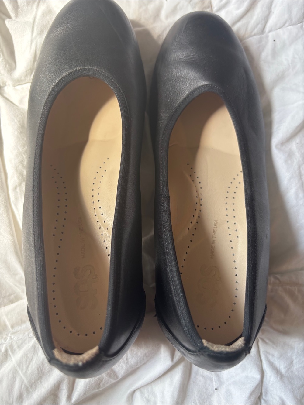 SAS Black Women's Heels- Slip-On Comfort
